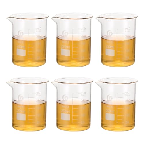 Bechers en verre PATIKIL 250ml : fini les erreurs de mesure avec le bec verseur