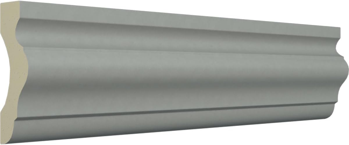 Ekena Millwork PML02X00PO-CASE-8 Pompeii (8-Pack) Panel Moulding, 2 1/2"H x 3/4"P x 94 1/2"L, Primed