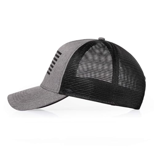 Image of Oversize XXL American Flag Trucker Hat Sport Snapback Hat, Large Size Breathable Mesh Baseball Cap for Men Big Head