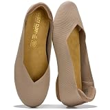 Project Cloud Womens Flats - Memory Foam Insole Ballet Flats for Women Footwear - Non Slip and Lightweight Comfortable Shoes for Women 2026 (Prospect-MUSHKN,8M)