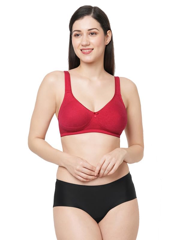 Image of Inner Sense Organic Cotton Bamboo Bra for Woman with Concentric Stitches I Full Coverage Bra for Heavy Bust with Side Support I Non Padded Innerwear with Wire-Free Design