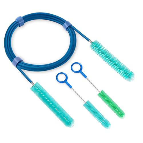 CPAP Hose Cleaner Brush 78.7 Dual-Ended CPAP Hose Brush for 15mm & 22mm Tubing CPAP Tube Cleaning Brush with 2 Detail Brushes for Mask Vent & Humidifier Cleaning