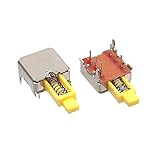 western side pull bitless bridle 5PC PS-22E50(2P2T) 6-pin horizontal plug-in pull switch self-locking PS22E02 Side pull side slide yellow handle