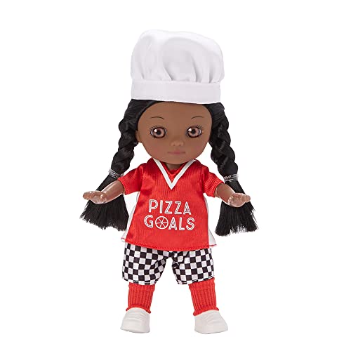 Muñeca Madame Alexander 8 pulg Soccer + Chef tono piel oscuro miniatura 2