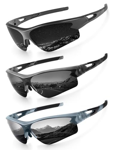 Image of KALIYADI Sports Sunglasses for Men, Polarized Sun Glasses for Men Women Youth Baseball Softball with UV Protection