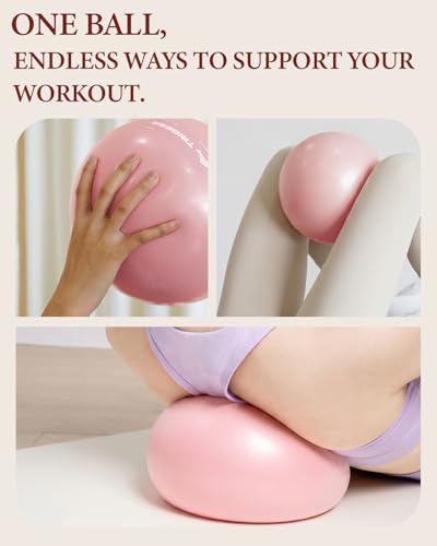 Image of Trideer 9-Inch Pilates Ball, Small Exercise Ball Pilates Equipments for Yoga, Physical Therapy, Pregnancy, Postpartum, Core Training, Balance, Stability and Stretching