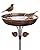 OUISJYER Metal Bird Bath for Outdoors, 12" Dia Bowl with Stable Upgrades Stake Birdbaths Garden Yard Lawn Decor 0.7 Gallon