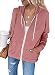 Produktbild Maavoki Damen Zip Hoodie Langarm Kapuzenjacke Sweatjacke Outwear Jacken Herbst Winter Sweatshirtjacke rosa M