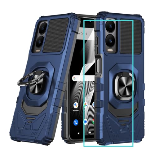 Aulzaju Case for Cricket iCon 6/AT&T Verge with Screen Protector Blue