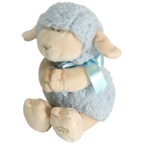 Stephan Baby Ultra Soft and Huggable Musical Praying Woolly Lamb, Blue, 11 inch Cover