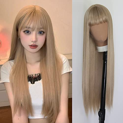 Perruque marron clair naturelle pour changer de look sans effort