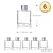 PMLAND Home Fragrance Diffusers - Set of 6 Square Glass Diffuser Bottles with Replacement of Upgraded 24 Pcs White and 24 Pcs Black Fiber Reed Sticks