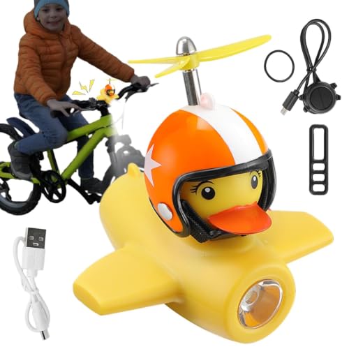 Campana de bicicleta de pato para paseos nocturnos seguros y rutas de montaña