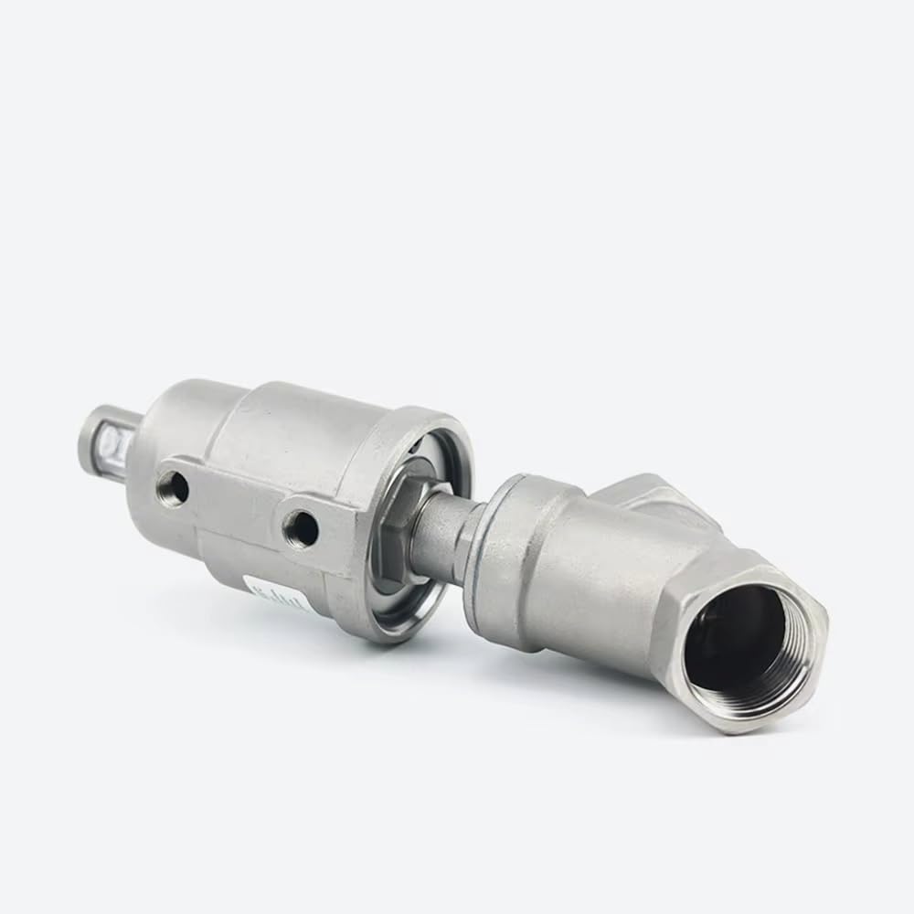 Vanne pneumatique à siège incliné en acier inoxydable 1/4"-2" BSPT, for vapeur, gaz, huile, eau - Pression nominale 232 PSI(A Normally Close,DN40-63mm)