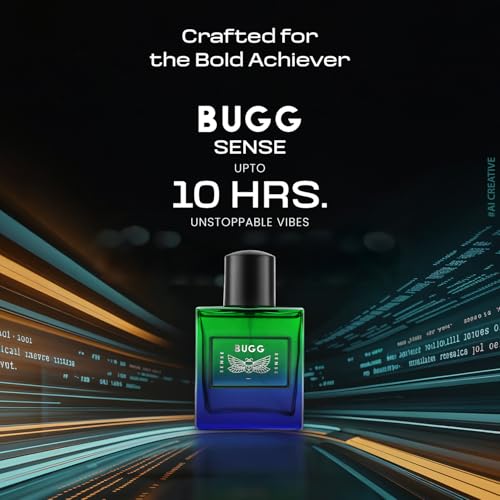 Image of BUGG Sense and Syntax By Riya Perfume | 50 ml Each | Pack of 2 | Long Lasting Fragrance | Oudh Scent | Ideal gift for Men | Eau De Parfum - 100 ml