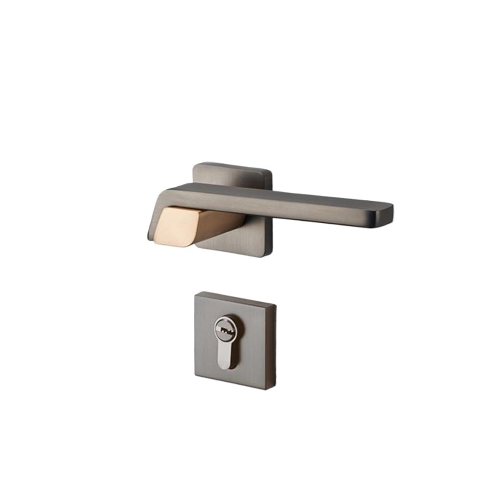 OPTEPYOE Door Lock with Key Silent Cylinder(PDD-Grey)