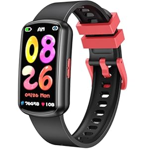 Kids Smartwatch Tracker Fitness for Boys : 1.47'' Girl Digital Smart Watch for Children Teen with Step Counter Podemter Game Heart Rate Sleep Monitor IP67 Waterproof Wrist Watch for Android iOS iPhone