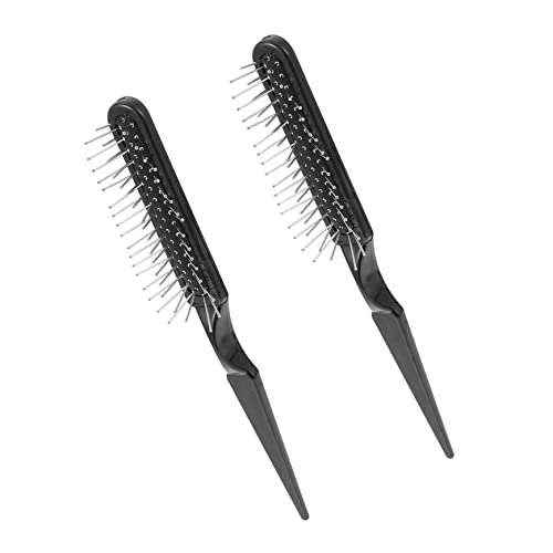 DOITOOL Spazzola Per Cotonare e Districare Chioma 2 Pezzi Setole in Acciaio Antistatiche e Pettine a Coda Di Topo Per Styling e Volume Professionale Chioma Sani