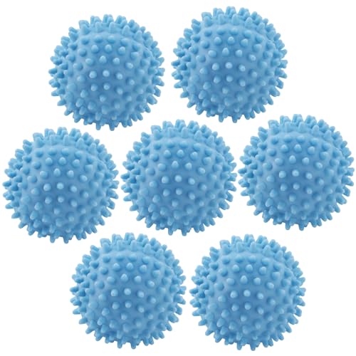 7 bolas de secado, bolas de lavado para chaquetas de plumón, bola de lavado para lavadora, bola de secado reutilizable, bolas de secadoras, bolas de secado para limpieza de ropa del hogar (azul)