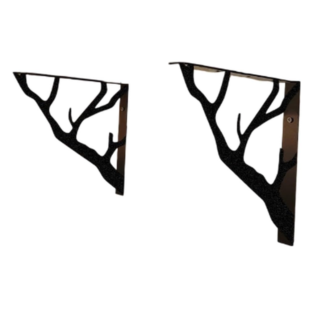 Aundhegrtt As Shown 1Set Metal Shelf Bracket With Branch-Inspired Design, Ideal For Decorative And Practical Kitchen Shelving