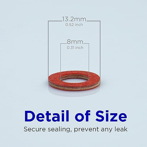 Image of 15PCS Drain Screw Gaskets for Yamaha Outboard 4 Stroke, 90430-08021-00 90430-08003 Outboard Lower Unit Seals Oil Drain Gasket for Outboards, Replacement Washer by KeeRoarin