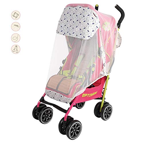 Preisvergleich Produktbild IrahdBowen Moskitonetz Kinderwagen Universal, Insektenschutz Mit Sonnenschutz Mückennetz Für Kinderwagen, Vollständige Abdeckung Atmungsaktives Netz Adaptable