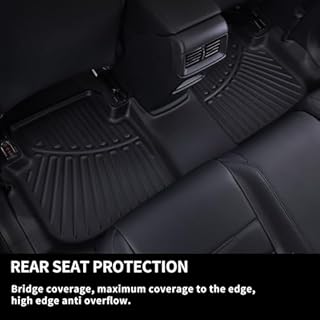 SANBAN-AXE Tapis de sol et tapis de coffre pour Cadillac Optiq 2025 tout nouveau – Protection toutes saisons en TPE, tapis de sol pour 2 rangées avec revêtement de coffre, accessoires