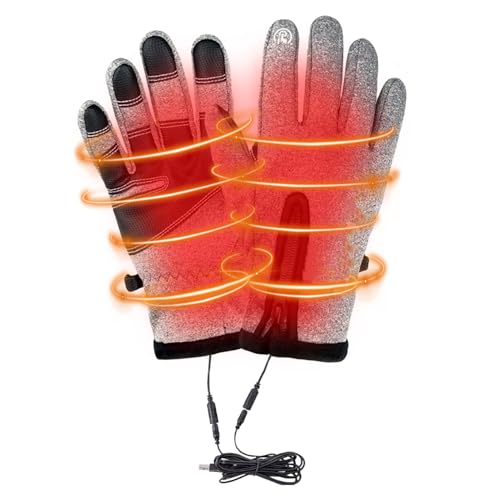 Guantes calentados USB, calentadores de manos con calor táctil - Guantes calentados para hombre - Guantes calentados de esquí Guantes calentados por USB guantes deportivos para exteriores con