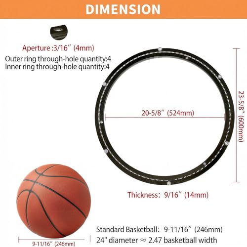 Image of TamBee 24 Inch Lazy Susan Hardware Mute Turntable Bearing 600 LBS Load Capacity Heavy Duty Lazy Susan Parts Kit Rotating Ring Mechanism for Dining Tables, Woodworking(Base Only, Black)