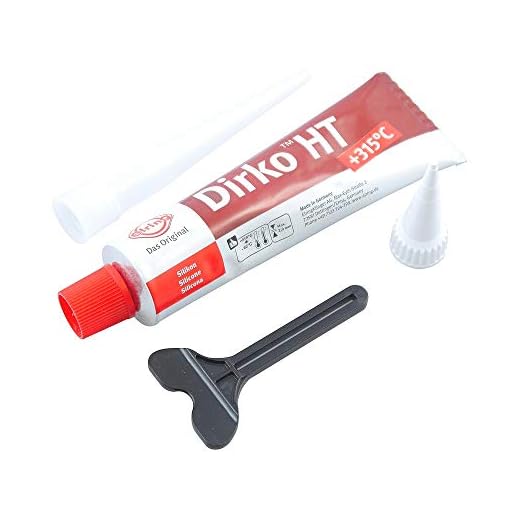 DIRKO Silikon Dichtmasse rot, 70ml, bis 315° Grad, nicht wasserfest, Paste