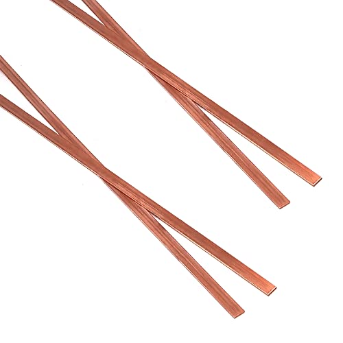 4PCS C110 Copper Flat Bar 1/8" x 0.6" x 15.7