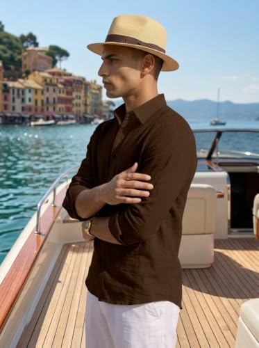 Image of NexaFlair Man's Casual | Formal | Linen| Cotton | Regular Wear Collared | Fit Shirt for Men