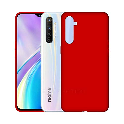 Image of Case Creation Luxurious OG Series for Realme XT Case Cover,Anti-Dirty Slim Case Frosted Matte Cute Candy TPU Raised Bezel (Splash of Color) Back Cover for Realme XT - Glamour Red