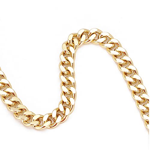 Image of jiesinlov Thin Purse Chain Strap CrossBody Handbag Gold Long bag Chains Shoulder Bag Strap Replacement,with Metal Buckles For Pochette (A 35.4in)