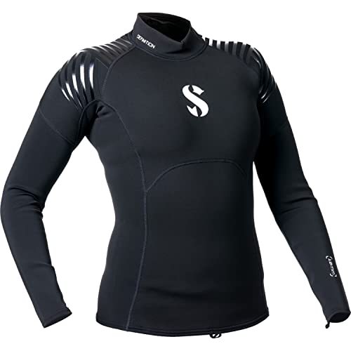 SCUBAPRO Women's Definition Top, Long Sleeve Wetsuit, 1mm (XS, Black)