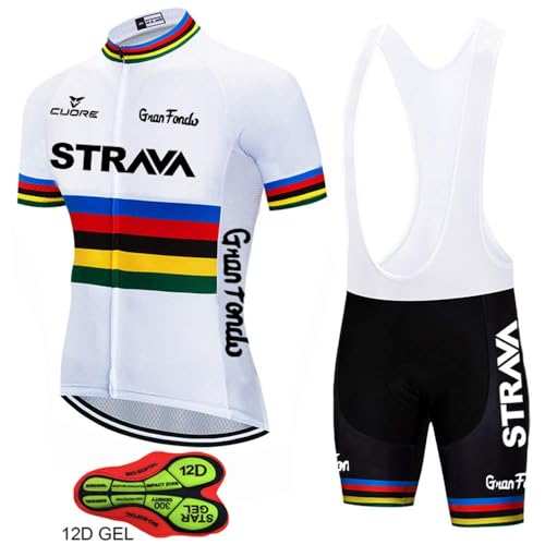 X-CQREG Cycling Jersey Men Set Bib Shorts Set Summer Mountain Bike Bicycle Suit Anti-UV Bicycle Team Racing Uniform Clothes