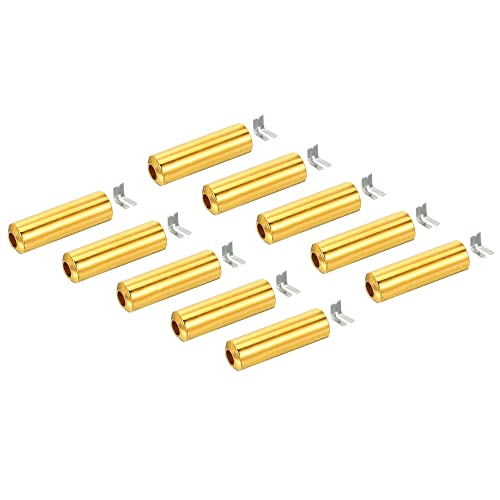 Image of MECCANIXITY Pull Cord Tassels Window Blind Extender Chain Drop Knobs Pull Ends Golden, for Curtain Blinds Shades Light Ceiling Fan Pull Switch, Pack of 10