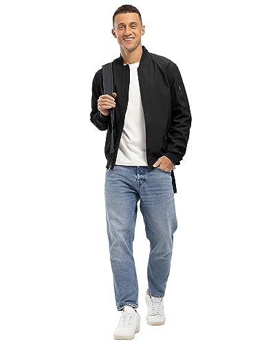 BGOWATU Men's Bomber Jacket Lightweight Windbreaker Jacket for Men Casual Fall Coat4