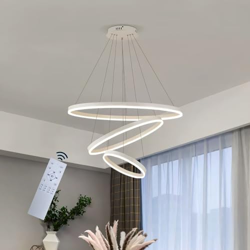 Lampadario Sospensione LED Lampada Soggiorno Moderno Dimmerabile Lampadari LED Alluminio