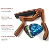 WINGO Guitar Capo for 6-String Acoustic Electric Steel Guitars,Ukulele with 5 Picks-Rosewood Color #2