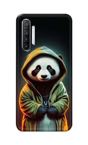 Image of Printed Hard Back Cover Case for Realme XT | Realme X2 | Oppo K5 Back Cover (Cartoon Panda) -1111