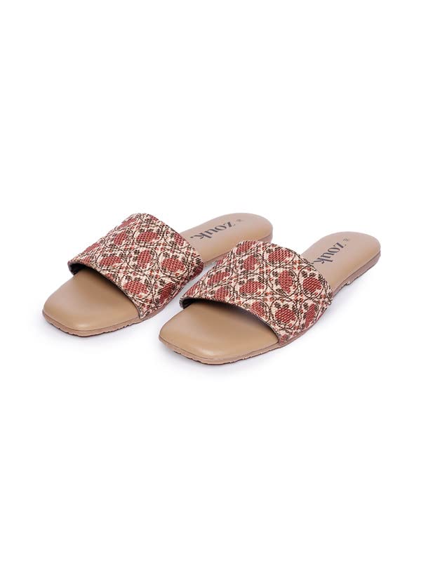 ZOUK Womens Jute Handcrafted Auroville Botanica Casual Flats Brown and Biege - 37 (B0C59C3BZZ) Amazon Price History, Amazon Price Tracker