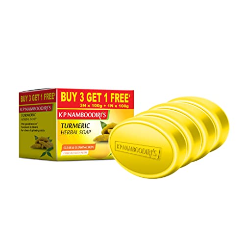 Image of K.P. NAMBOODIRI S Turmeric Herbal Soap 100g - Pack of 2