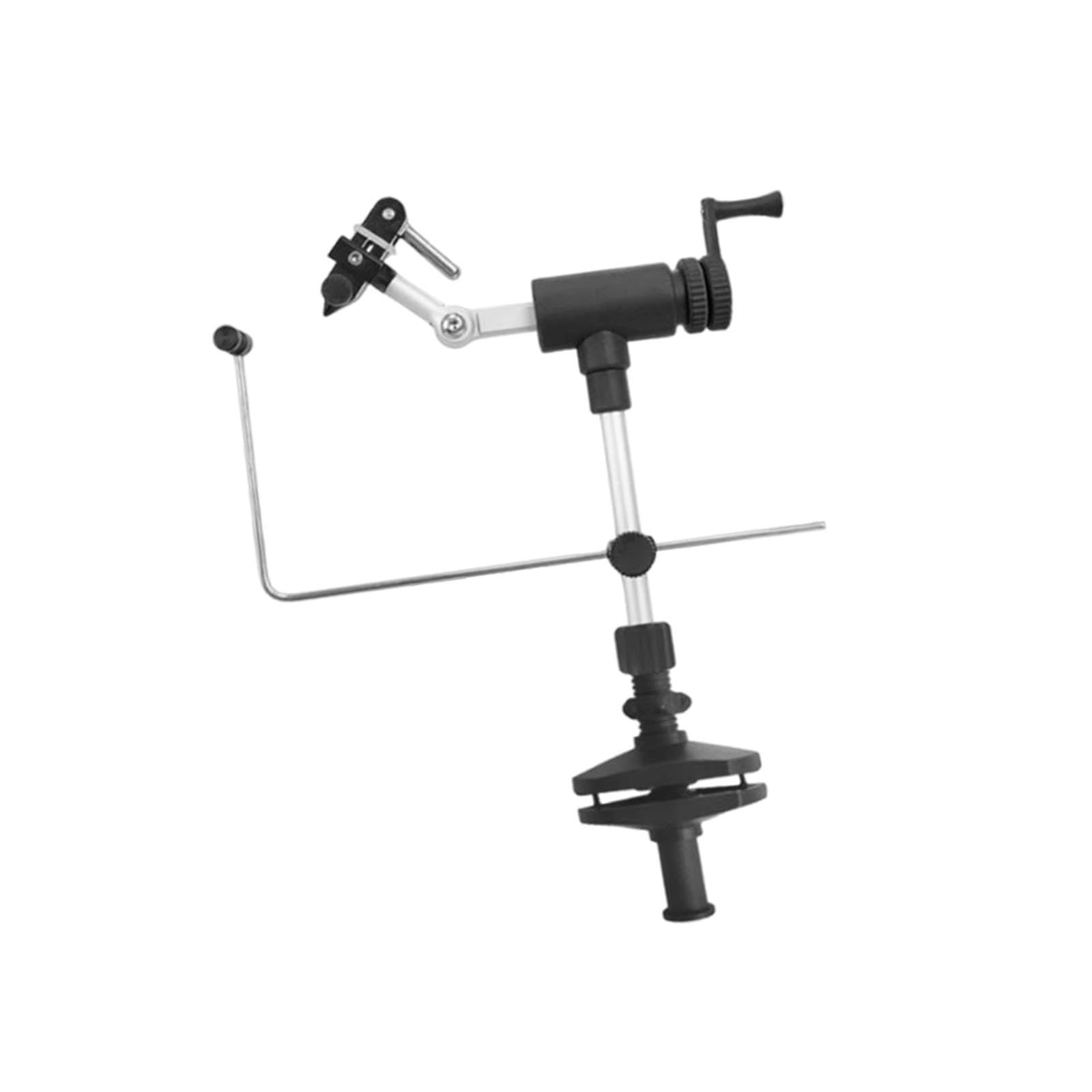 Fly Tying Vise Ajustable con Rotación Total Base Metálica Estable Prensa Portátil Compacta Accesorio Multifunción de Pinza Adecuado para Pesca