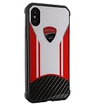 Ducati Corse D1 Silikon & Carbon iPhone X, iPhone Xs SCHUTZHÜLLE Back Case Weiß