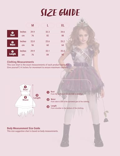 Disfraz de Reina Prom Zombie para Niñas miniatura 5
