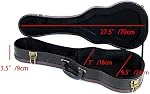 Ukulele Hard Case, Tenor Ukulele Case, 26 Inch Crocodile Pattern Leather Bulge Surface with Plush Interior Wooden Case (Black)