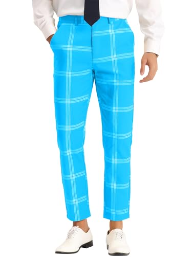 Pantalon habillé à carreaux devant plat pour une silhouette nette et moderne