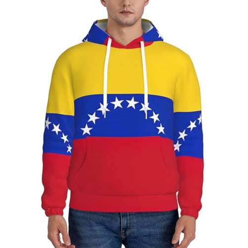 Sweat à capuche drapeau Venezuela pour homme - Pull décontracté et léger