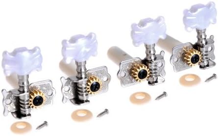 4pcs B-112 2L2R Ukulele Guitar Machine Heads Tuners Ukulele Tuning Pegs Pearl White Head